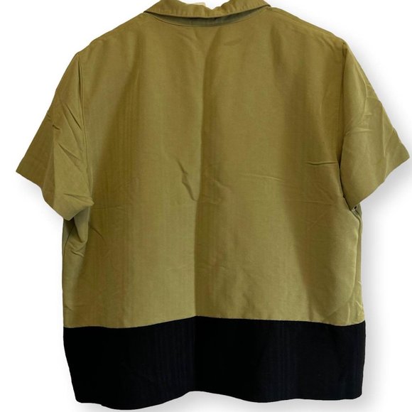 Alfred Dunner Size 16 Rayon/Polyester Green & Black Button Top Floral Embroidery - Picture 5 of 12